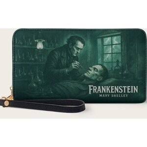 "Frankenstein" Mortuary MossWallet Goth Halloween New NWT Mary Shelley Gothic